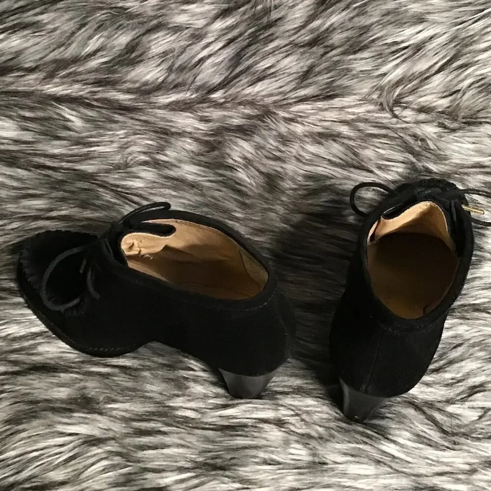 Isaac Mizrahi Black Suede Boots 7M - Picture 2 of 9